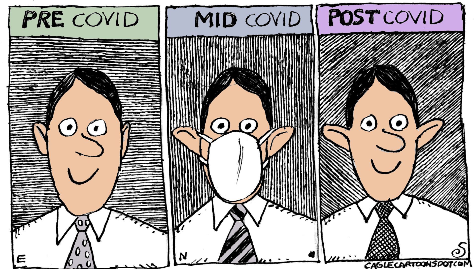Three stages of COVID